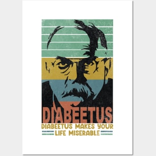 Diabeetus / Wilford Brimley - Vintage Style Design Posters and Art